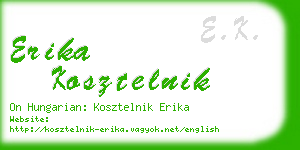 erika kosztelnik business card